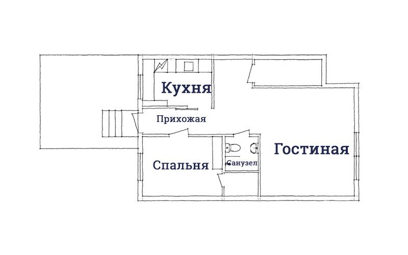 Современный интерьер двухкомнатной квартиры 45 метров: планировка и дизайн